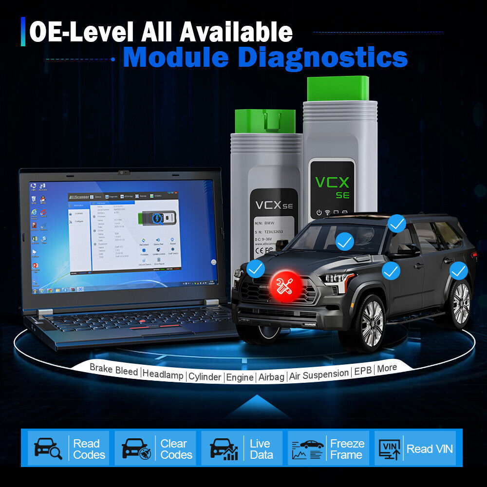 VXDIAG VCX SE Pro Diagnostic Tool J2534 Coding Scanner For GM/ Ford/ Mazda/VW
