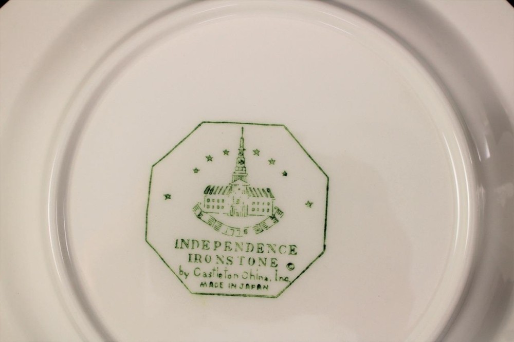 Independence China INDEPENDENCE WHITE Snack Set GREAT CONDITION