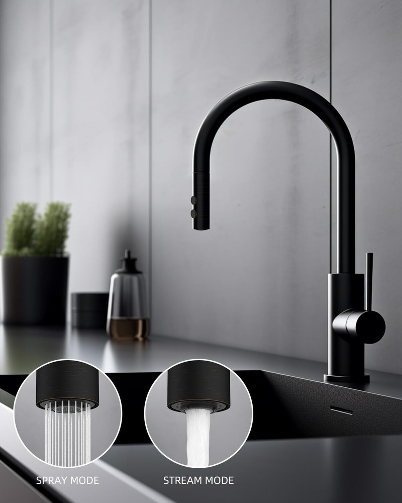 Pull Down Kitchen Faucet Head Replacement, 2 Function Pull Out Sink Spray Head