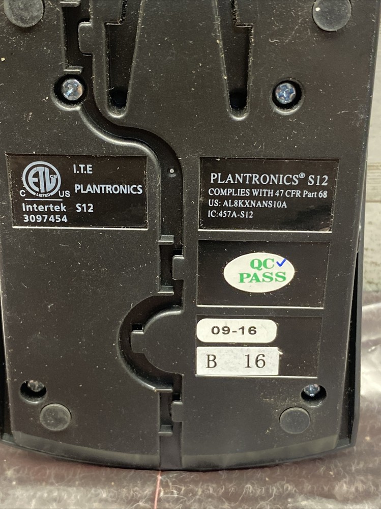 Used Plantronics S12 Headset Base ONLY