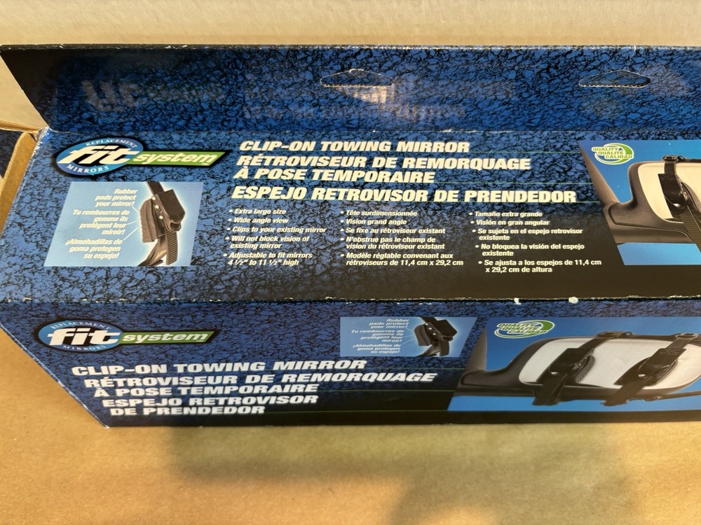 K-Source Fit System 3891 Snap-On Universal Towing Mirror w/ Ratchet Mount Black