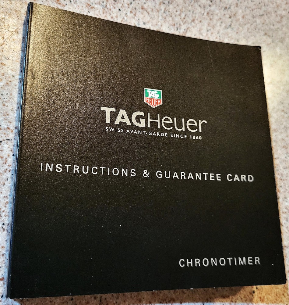 TAG Heuer Instruction Manual/Booklet For Chronotimer