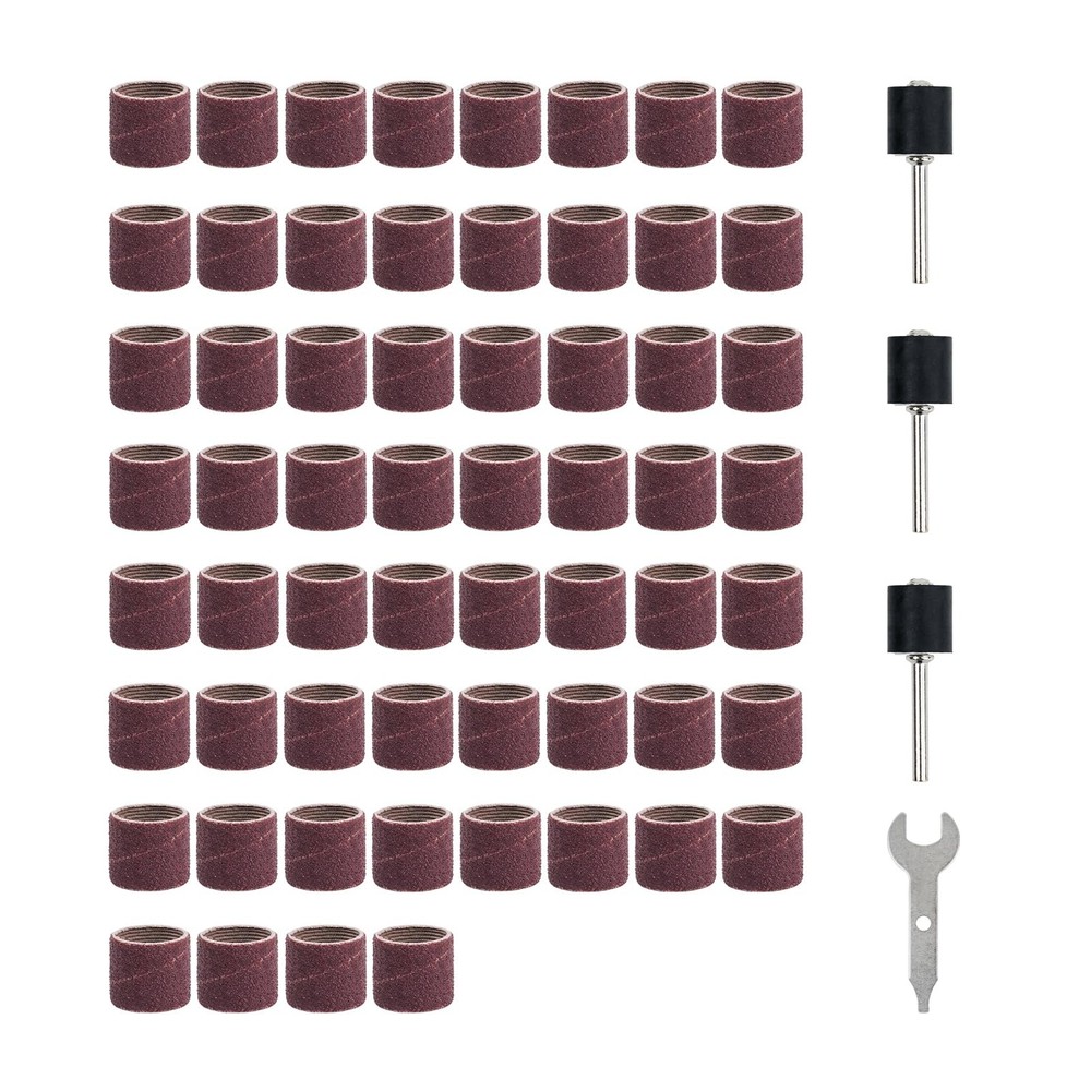 Sander Drum Set for Rotary Tools, 60pcs 120# Grit Large Sanding