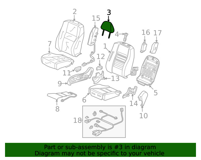 Genuine Honda Headrest 81140-TE0-A41ZA