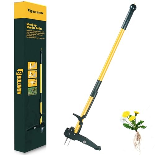 Weed Puller Tool, 50IN Long Handle Stand Up Weeding Tool, Extra 4 Claws