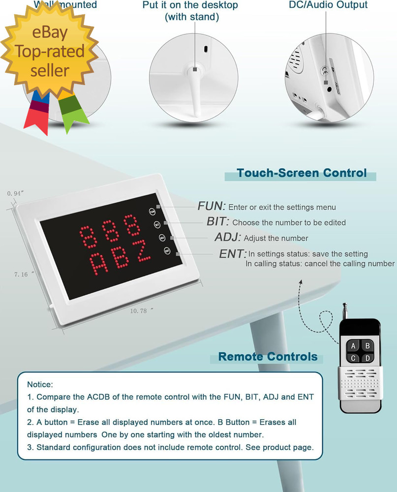 Caregiver Pager System Nurse Calling System 1200+Ft Wireless Calling System with