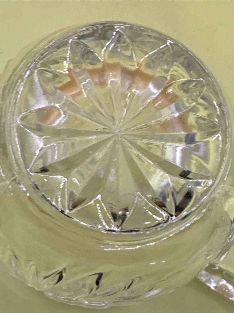 Crystal Creamer with pinwheel design