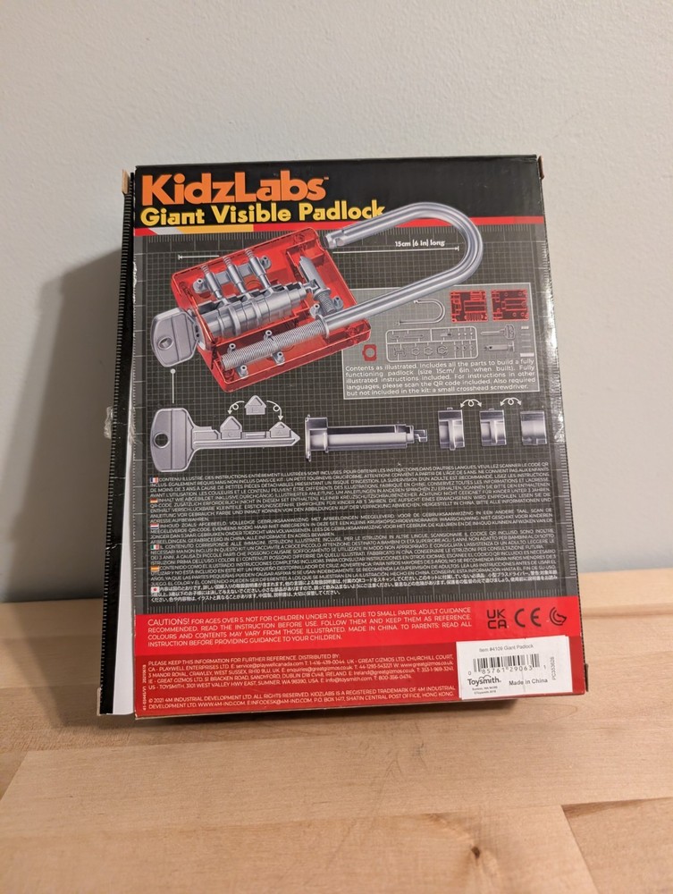 KidzLabs - Giant Visible Padlock, Already built. Good shape.