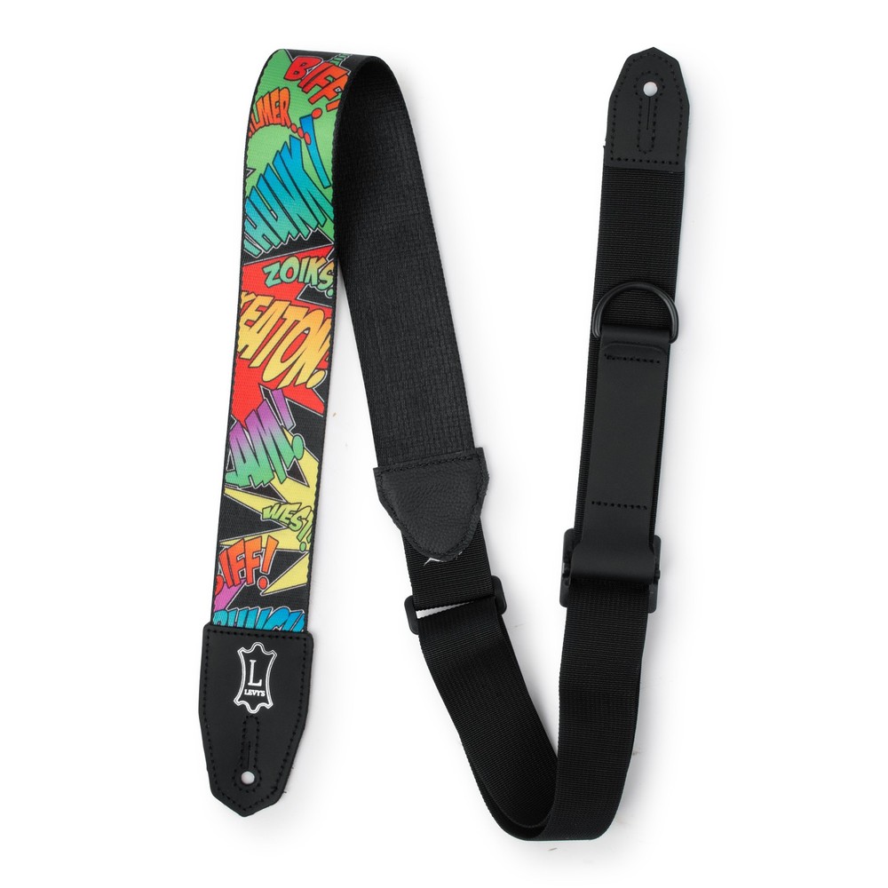 Levy's MPRH-36 Right Height Polyester Guitar Strap- Comic Book