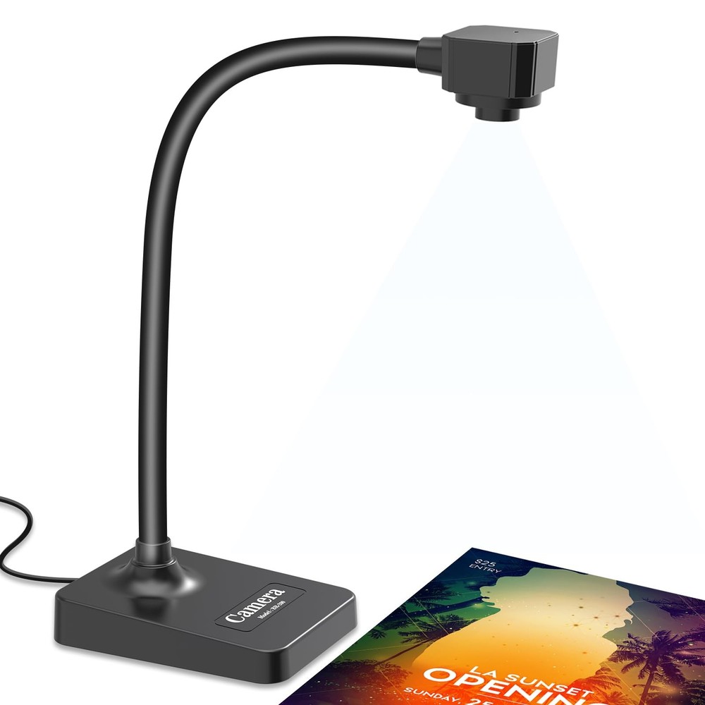 USB Document Camera for Teachers, Webcam for Distance Learning,Manual Focus Came