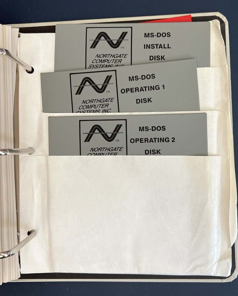 Northgate Computer Systems Microsoft MS-DOS, GW Basic Users Guide w/6 Discs 1988