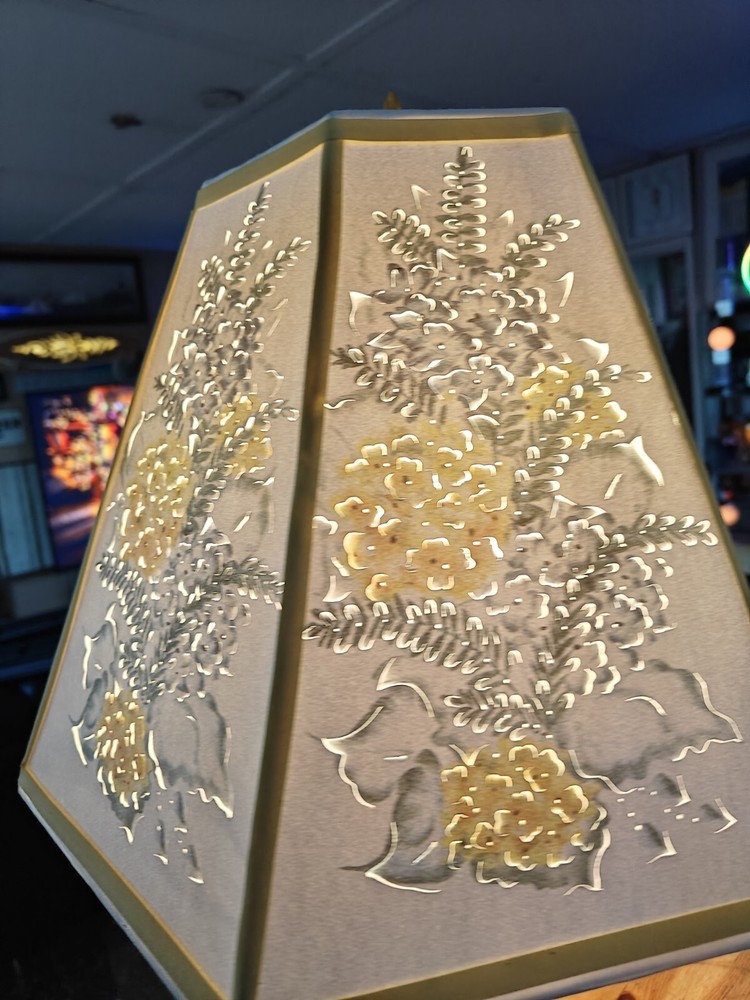 Stunning Lamp W Light Shine Thru Shade