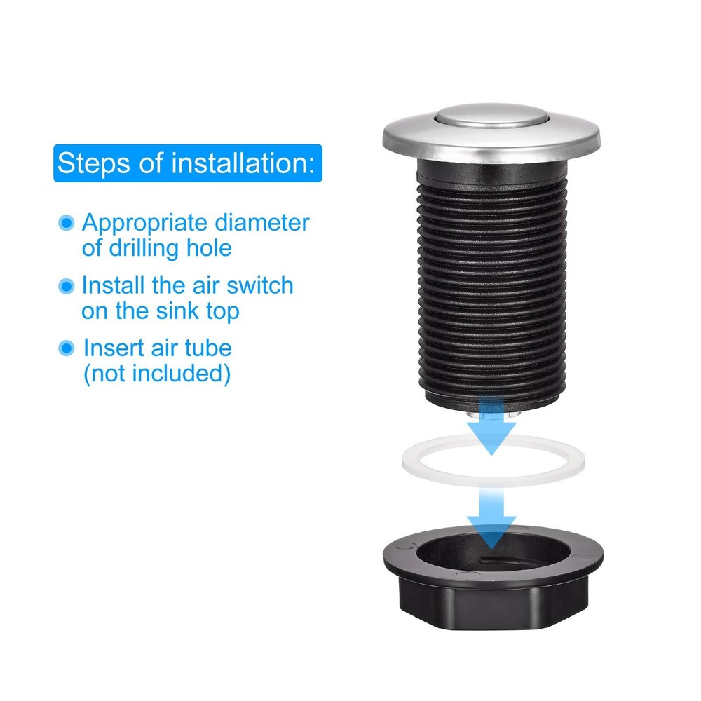 Garbage Disposal Air Button Switch 32mm Self-locking Slide