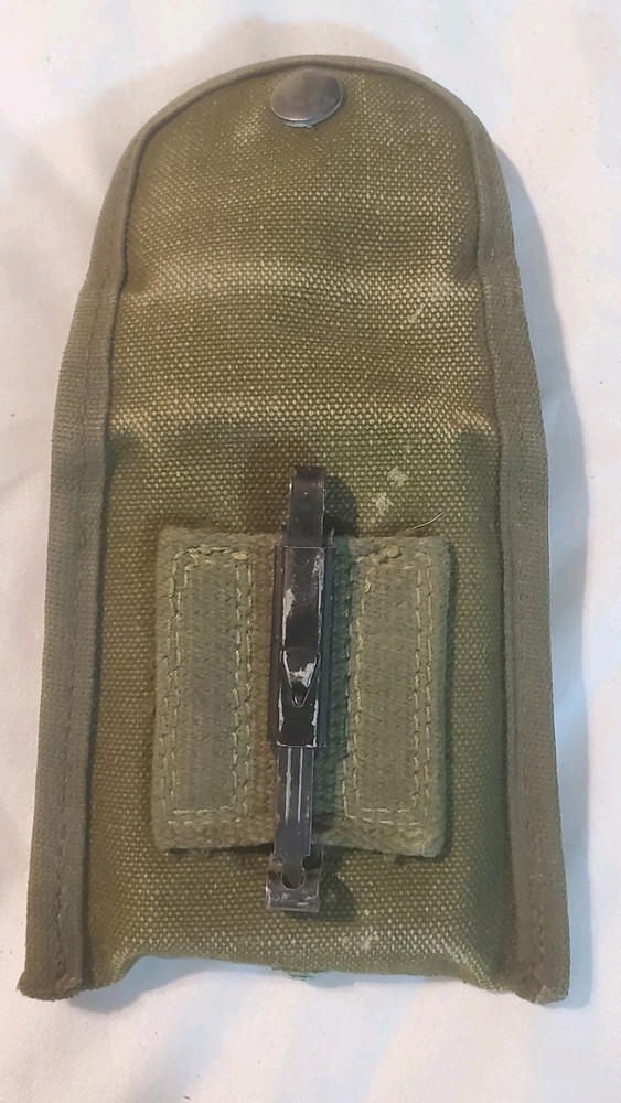 Authentic 1966 US Army Compass With Original Green Canvas Pouch