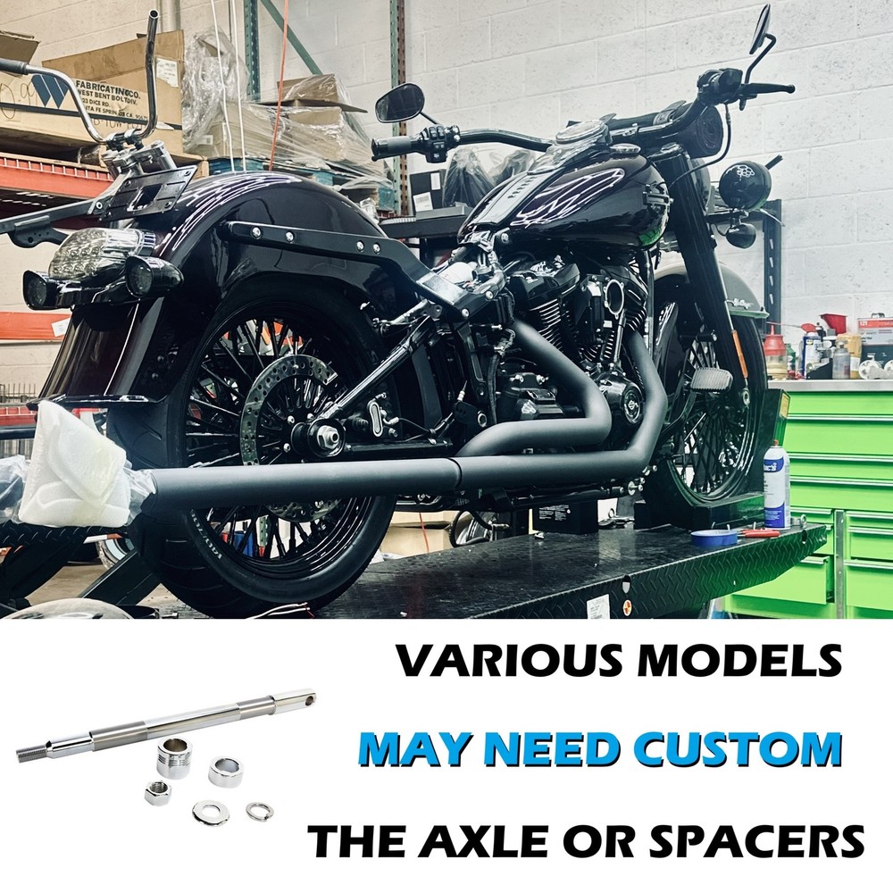 Front & Rear Wheels Combo for 2008-up Softail Fat Spoke Wheel Black, ABS,