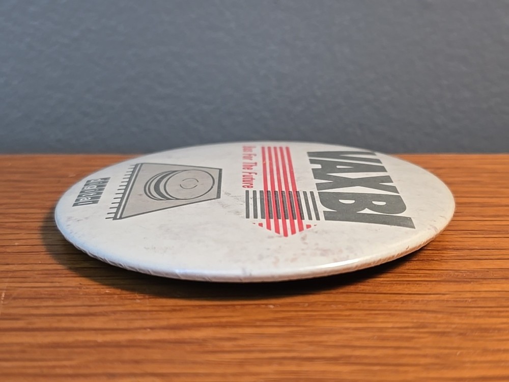 Vintage VAX Computers Digital Technology Advertising Pinback Button Pin