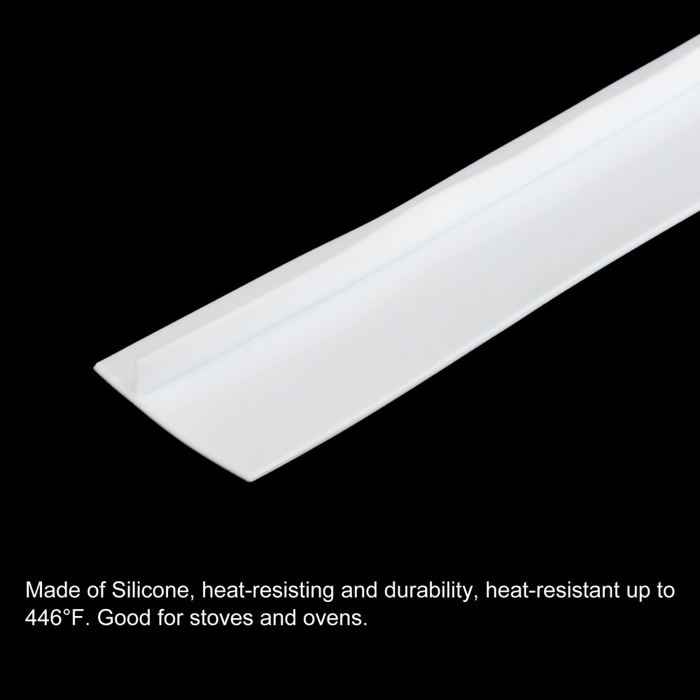 21" Length Silicone Stove Interspace Cover Gavings, White