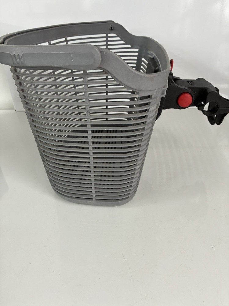 Flinger Grey Bike Basket With quick release adjustable mount system