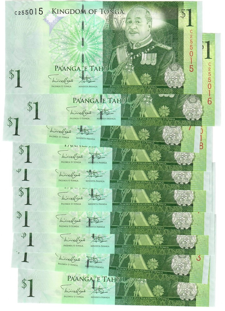 Tonga 10x 1 Pa'anga 2014 UNC