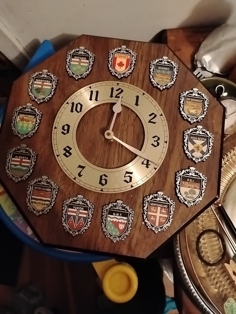 Vintage Canada Providences  Clock Made in Canada Tested & Works