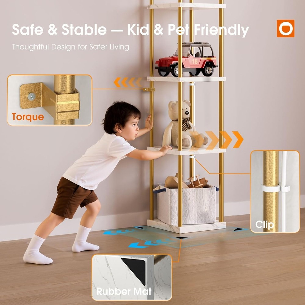 Floor Lamp With Shelves