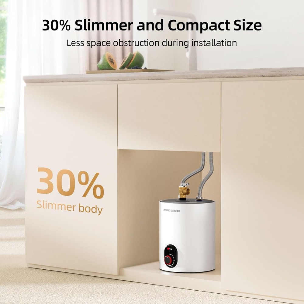 🔥1.5 Gallon Hot Water Heater Electric Mini Tank 120V Compact Storage Tank 1440W