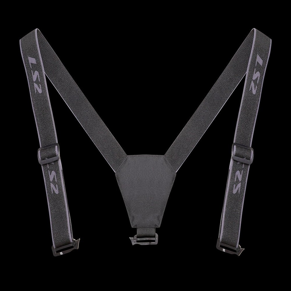 LS2 Elasticated Heavy Duty Clip Motorcycle Adjustable Braces black