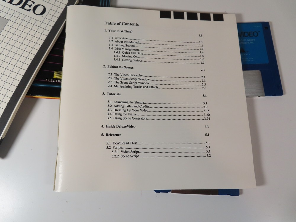 Deluxe Video for AMIGA PC - Electronic Arts - 1986 Software *READ*