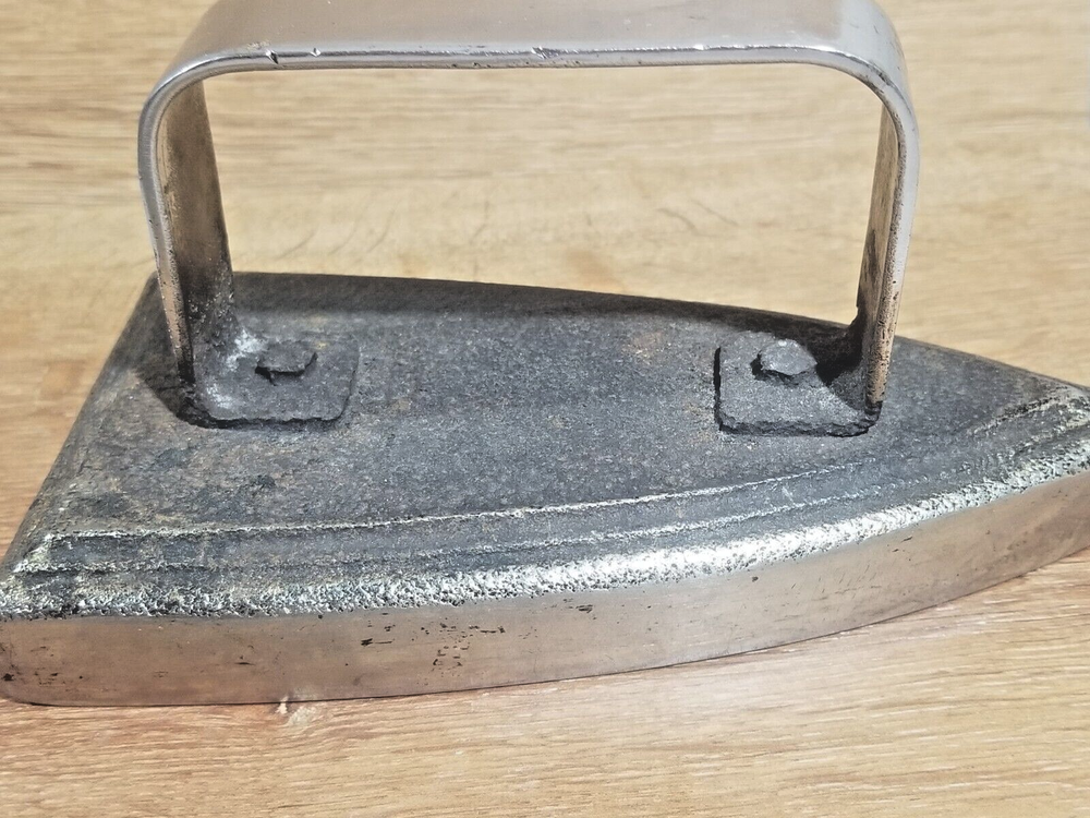 Rare Antique Original Chromed Cast Iron Flat Iron