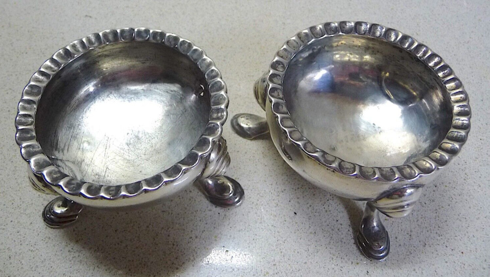 2-Scottish Provincial Silver Small Tripod-Footed Alexander Cameron, Dundee Bowls