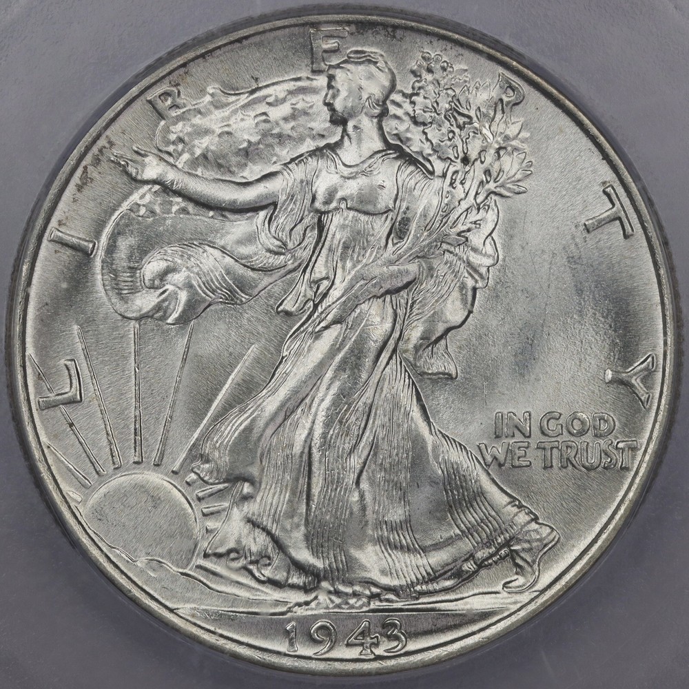 1943 50c Walking Liberty Half Dollar - ICG MS 66