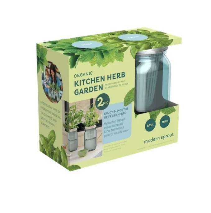 Modern Sprout's 2 Pack Organic Herb Garden Grow Kit