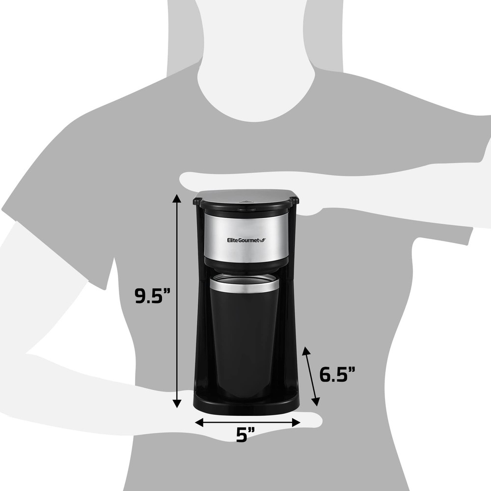 EHC-112B Personal Single-Serve Compact Coffee Maker Brewer Includes 14Oz. The...