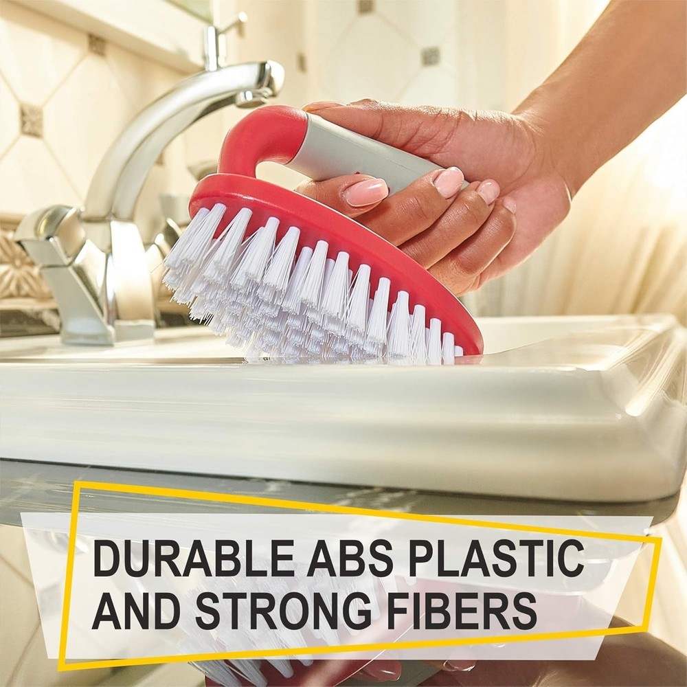 Versatile 3-Piece Scrub Brush Set for Effective Tile, Grout & Shower Maintenance