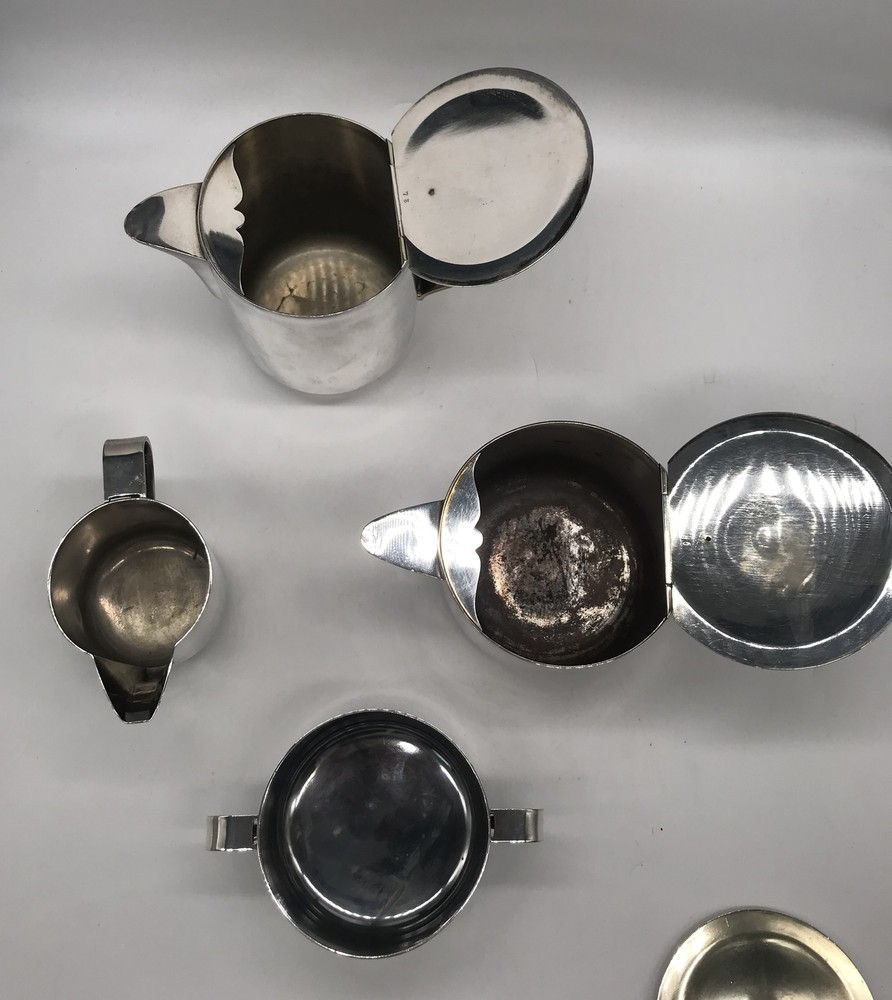 J. Galand et co. silver plated numbered tea/coffee set