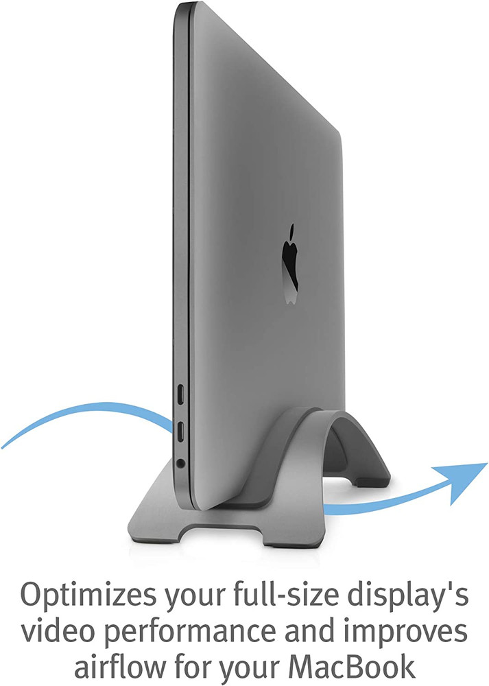Bookarc for Macbook | Space-Saving Vertical Desktop Stand for Apple Notebooks (S