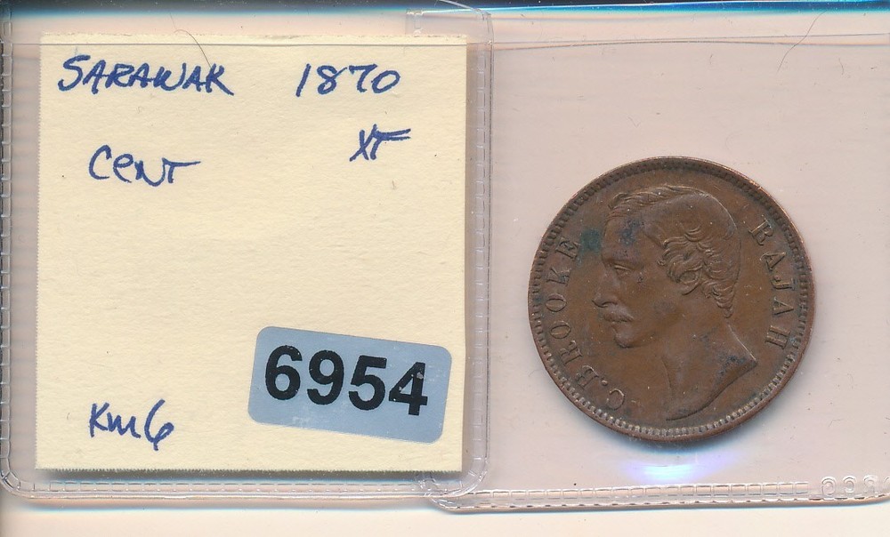 SARAWAK - 1870 CENT - #6954 - xf+ - SCARCE