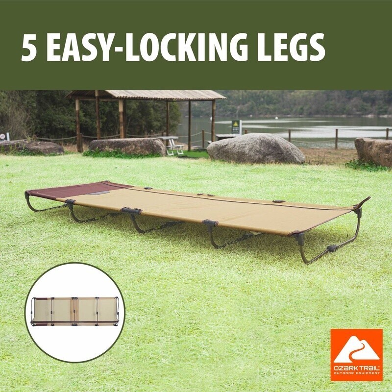 Zipper Folding Cot Compact Portable Sleeping Bed Camping Backpacking Travel Cot