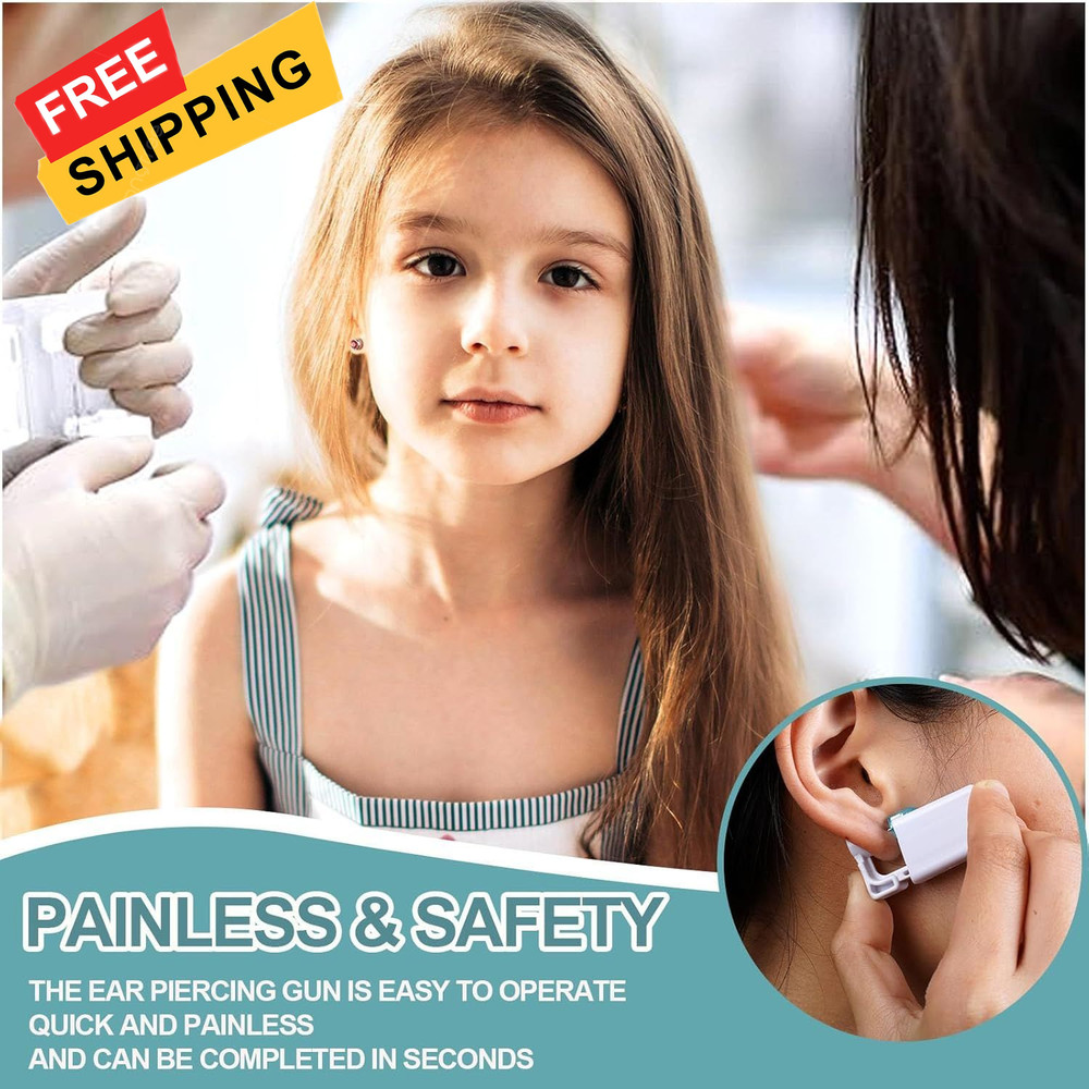 12PCS Ear Piercing Kit, Disposable Self Gun Kit with Studs...