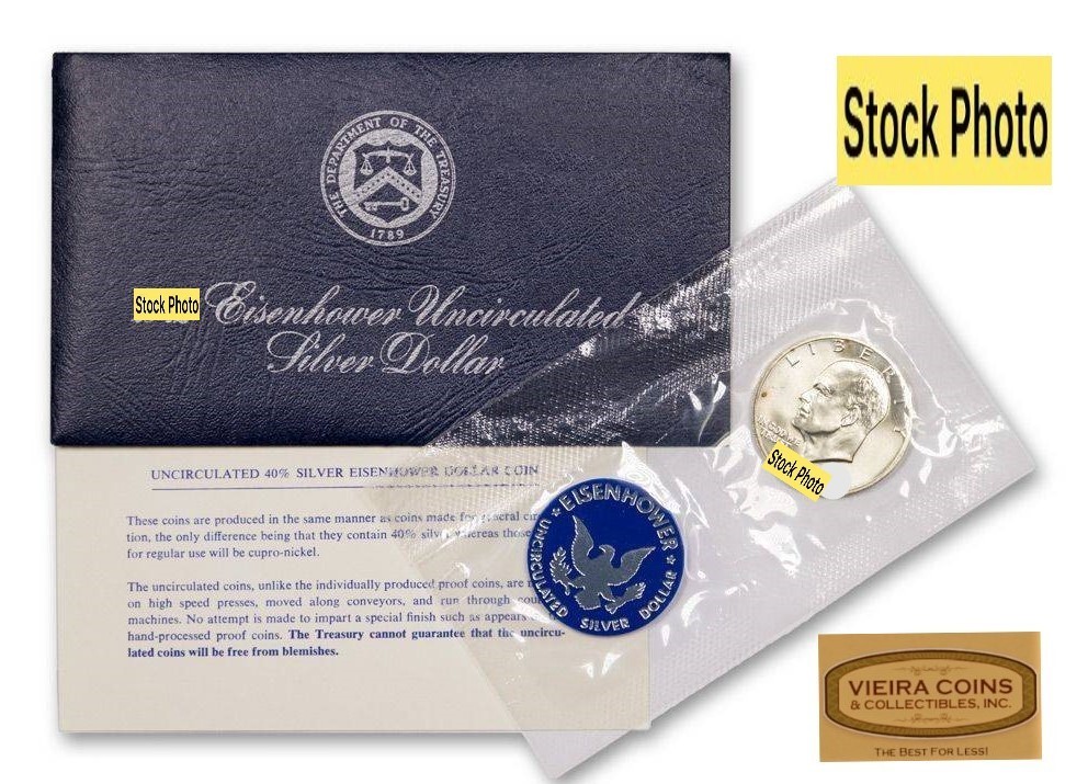 1971-S Eisenhower Silver  Dollar, With Blue Envelope - #C71NQ