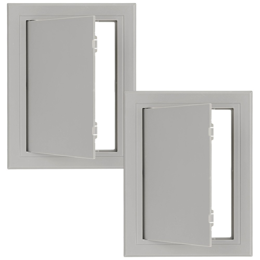 2-Pack Access Panel for Drywall, 5.7x8" Plastic Wall Hole Cover [Gray]