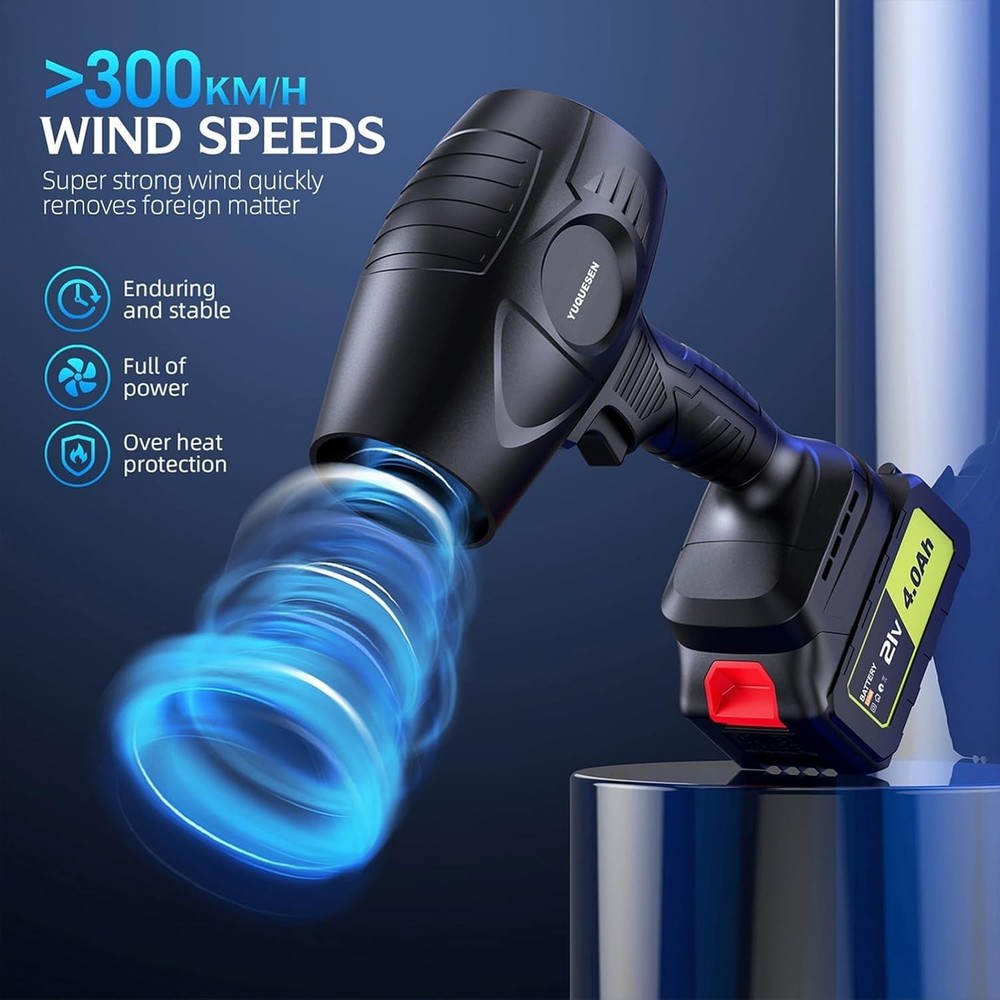 20V Cordless Handheld Leaf Blower 2 batteries & Case -LIghtweight & Powerful NEW
