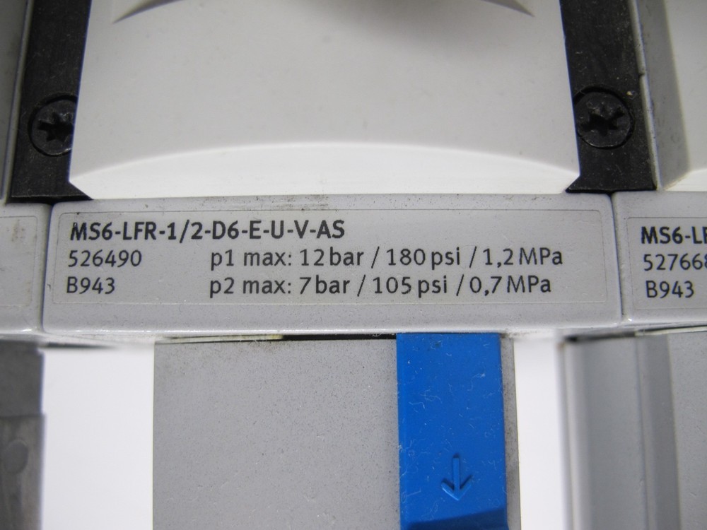 FESTO MS6 Compressed Air System Pressure Sensor Regulator Pneumatic EM1 LFR LF