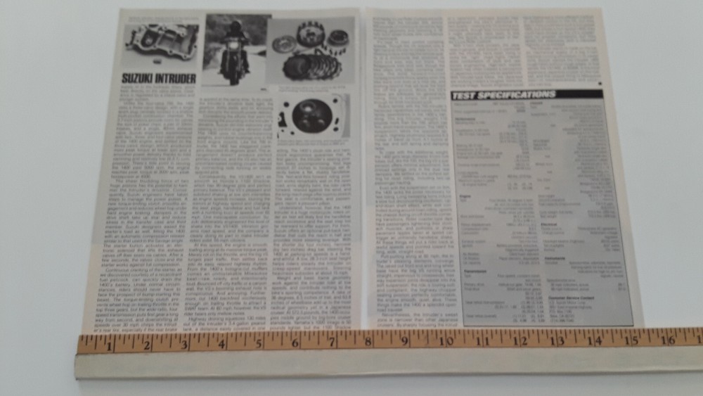 1987 SUZUKI VS1400GL INTRUDER ORIGINAL 1987 ARTICLE