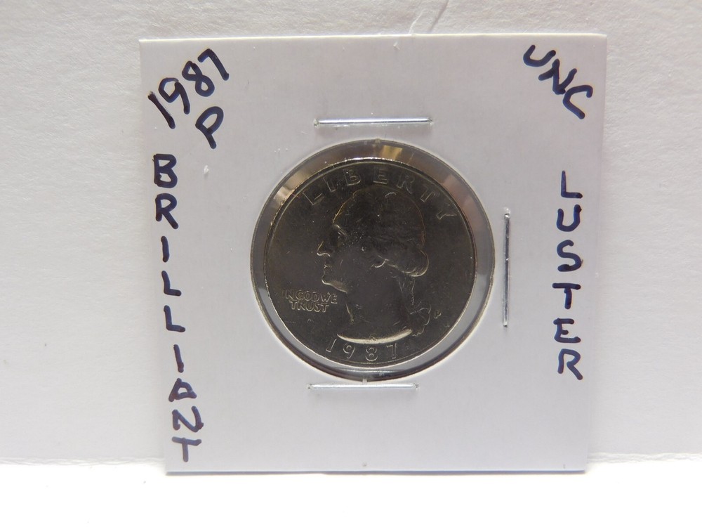 1987 P UNCIRCLATED  WASHINGTON QUARTER