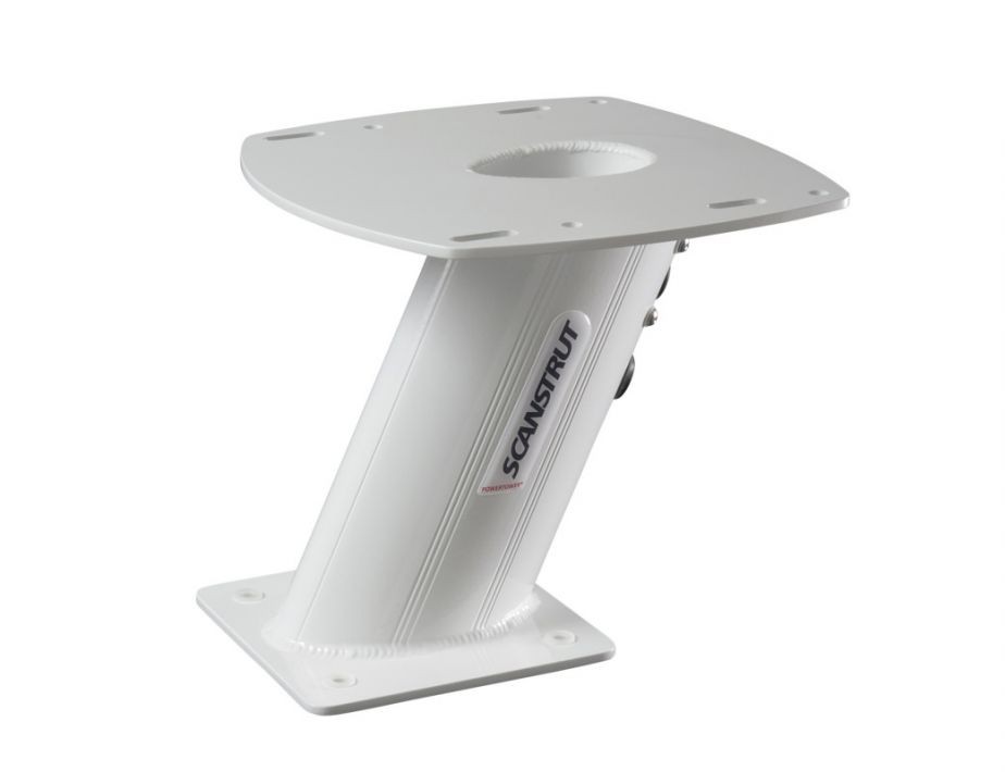 Radar Antenna Mount Aft Leaning Aluminum Powertower System White