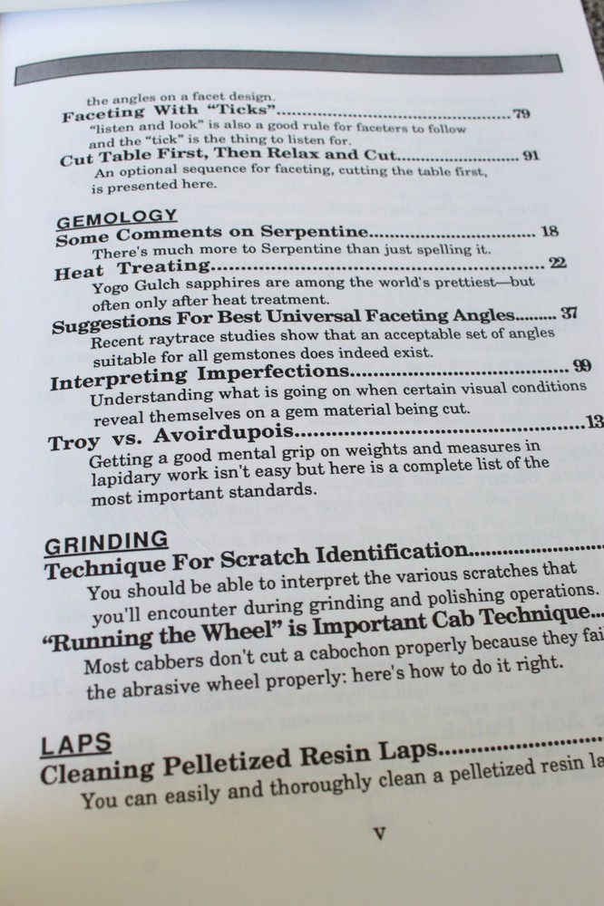 MASTER GEMCUTTING TIPS By Gerald L. Wykoff 1992 Lapidary