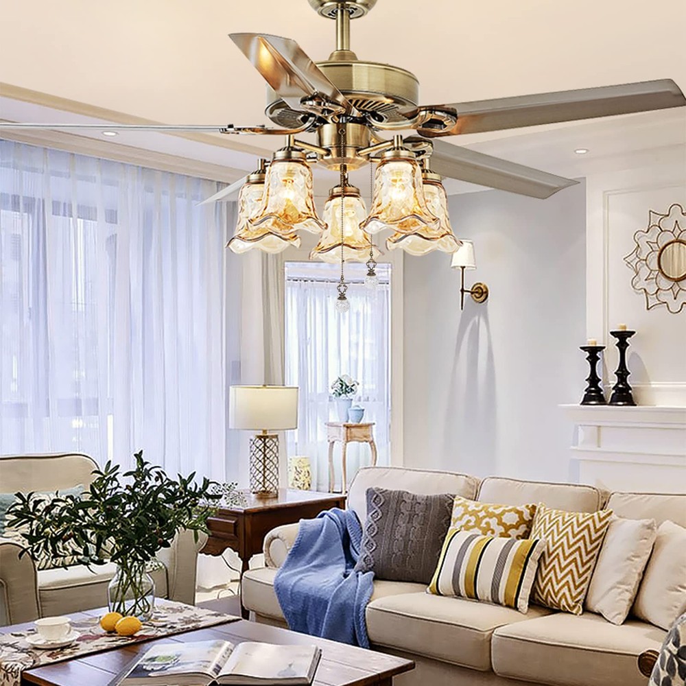 LONGSHENG - SINCE 2001 - Vintage 2PCS White Ceiling Fan Pull Chain Pull Chain...