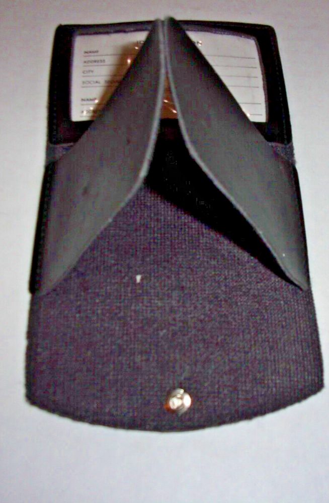 LEATHER MILITARY ID WALLET HOLDS ID CARD