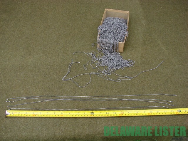 Lot of 50 Dog Chains US Made Military Stainless Steel 24-26" Great for Tags P-38